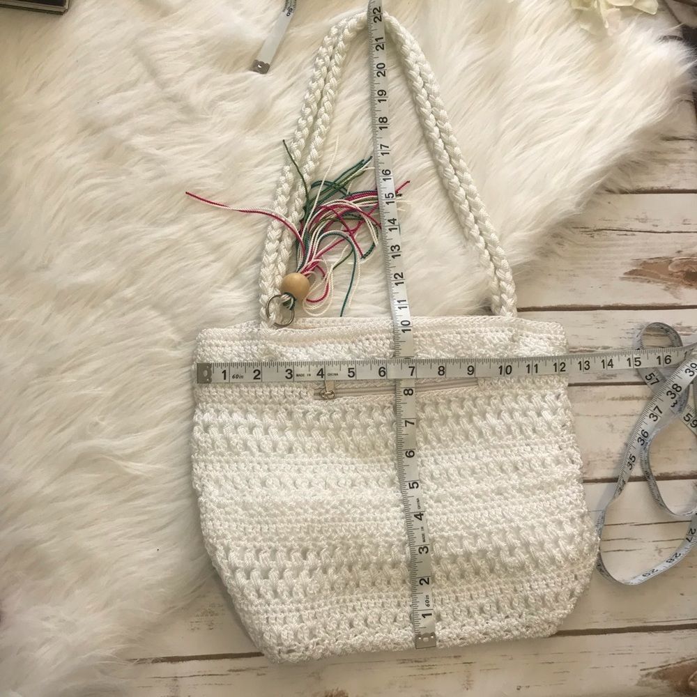 White Woven Shoulder Bag Croft & Barrow - Picture 2 of 14